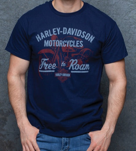 Harley-Davidson® Men's Explore Short Sleeve Tee - Navy