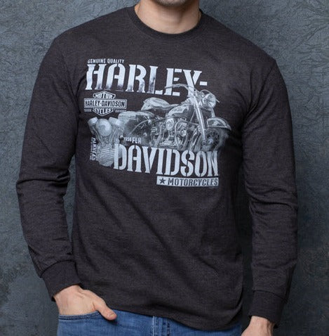 Harley-Davidson® Men's Descendent Long Sleeve Tee - Charcoal