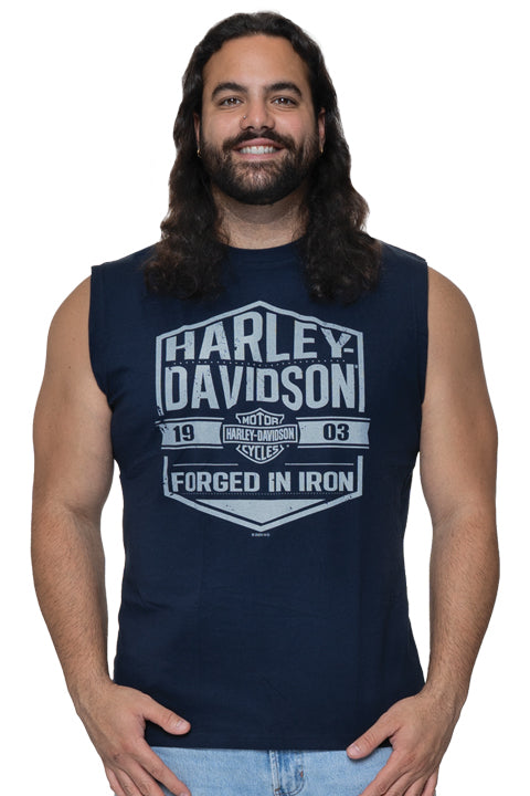 Harley-Davidson® Men's Forged In Muscle Dealer Tee - Navy