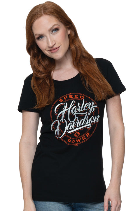 Harley-Davidson® Wonder Ladies Short Sleeve Tee - Black
