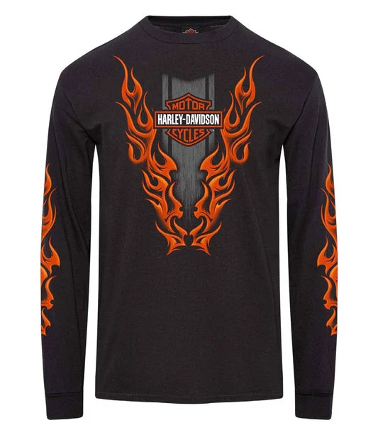 Harley-Davidson® Men's Black Firestorm Long Sleeve Tee