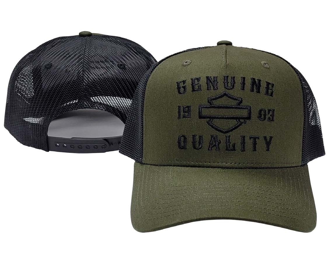 Harley-Davidson® Men's Sharpness Trucker Cap | Military Green