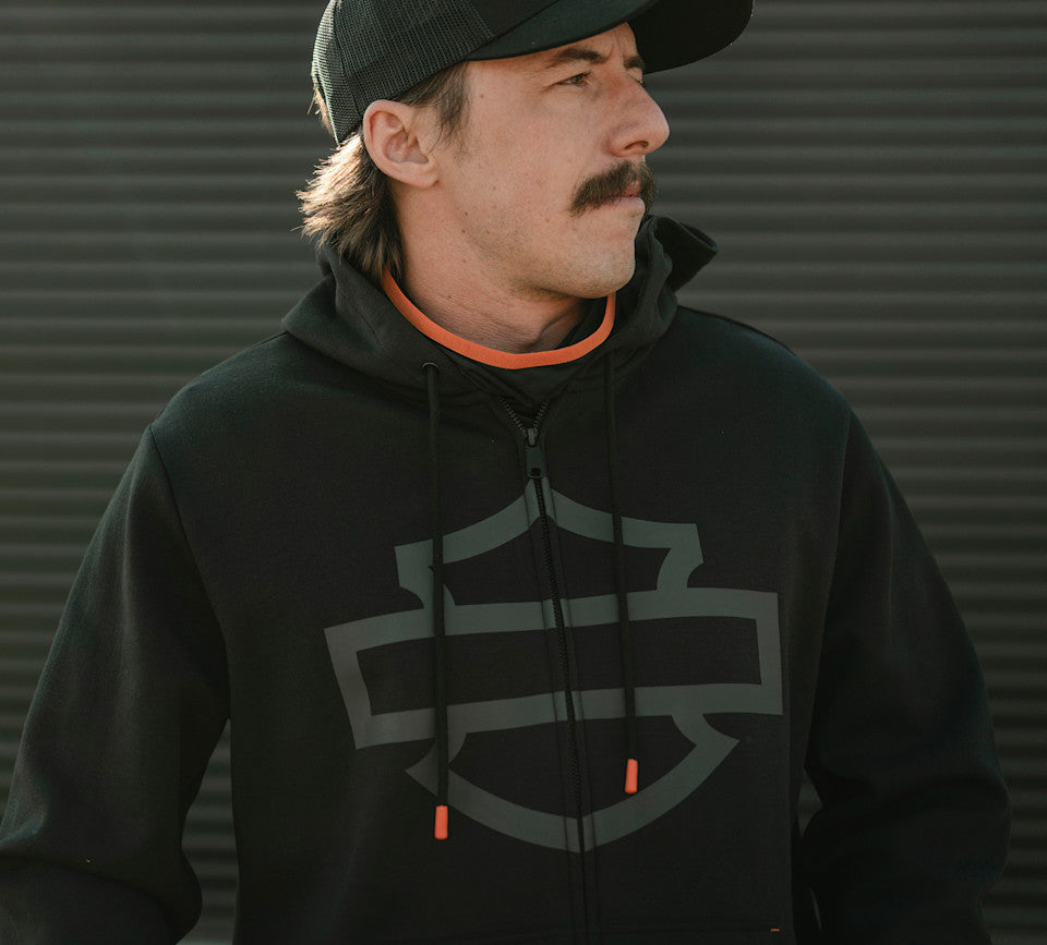 Harley-Davidson® Men's H-D® TECH Gaiter Zip Hoodie