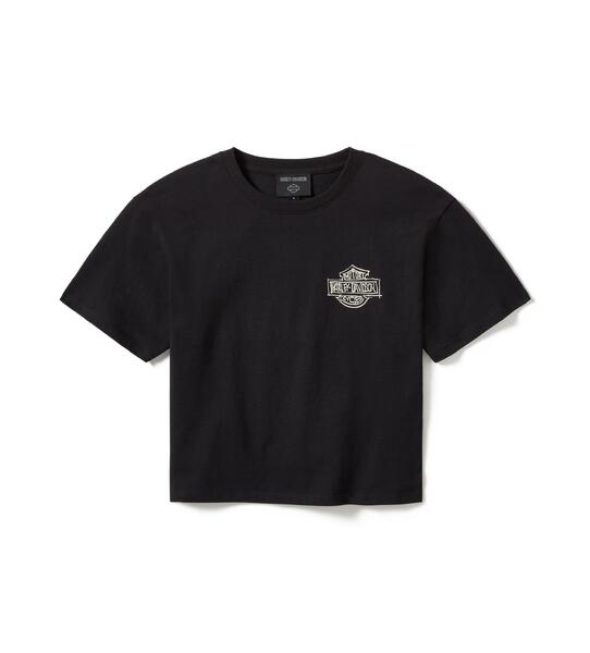 Harley-Davison® Women's Fast Willie Boxy Tee - True Black