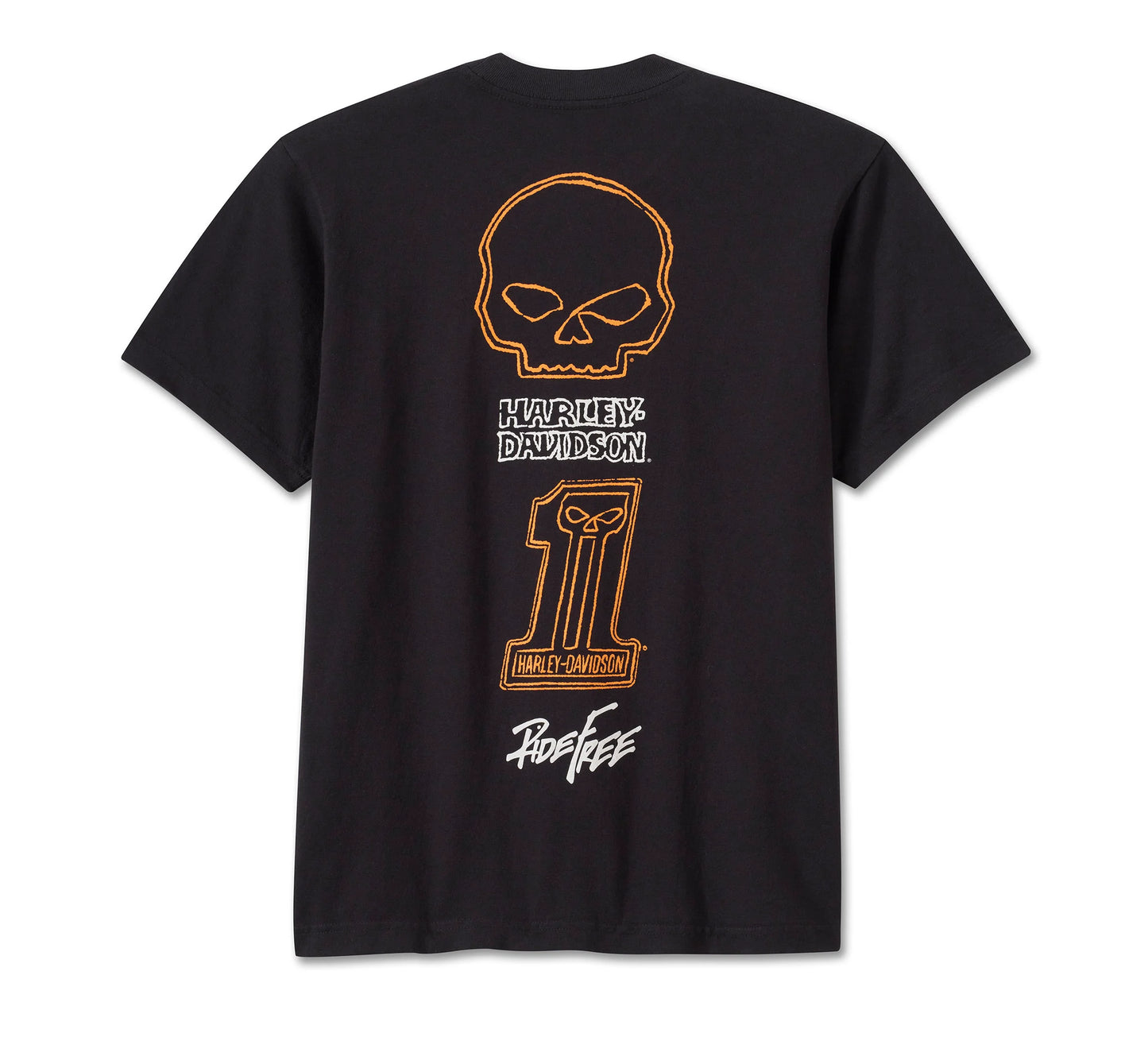 Harley-Davidson® Unisex Willie G™ Ride Free! Short Sleeve Tee - True Black