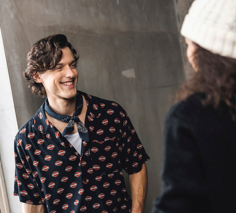 Harley-Davidson® Men's Bar & Shield Aloha Shirt