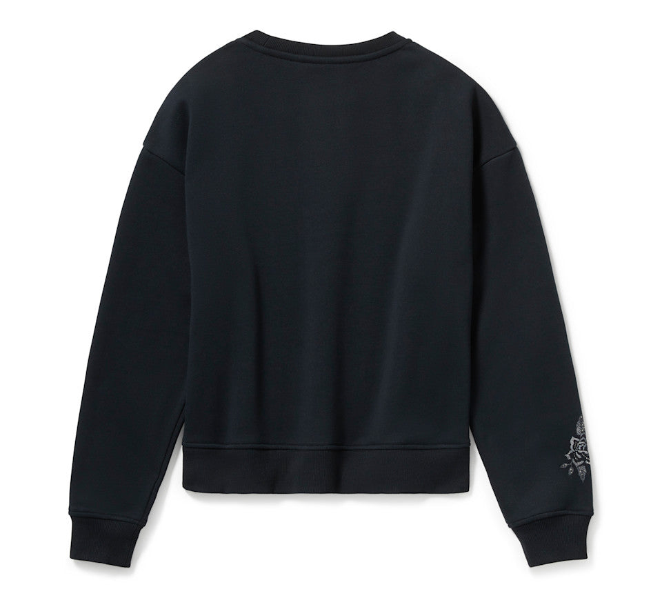 Harley-Davidson® Women's Serpent Rose Bling Fleece Harley Black