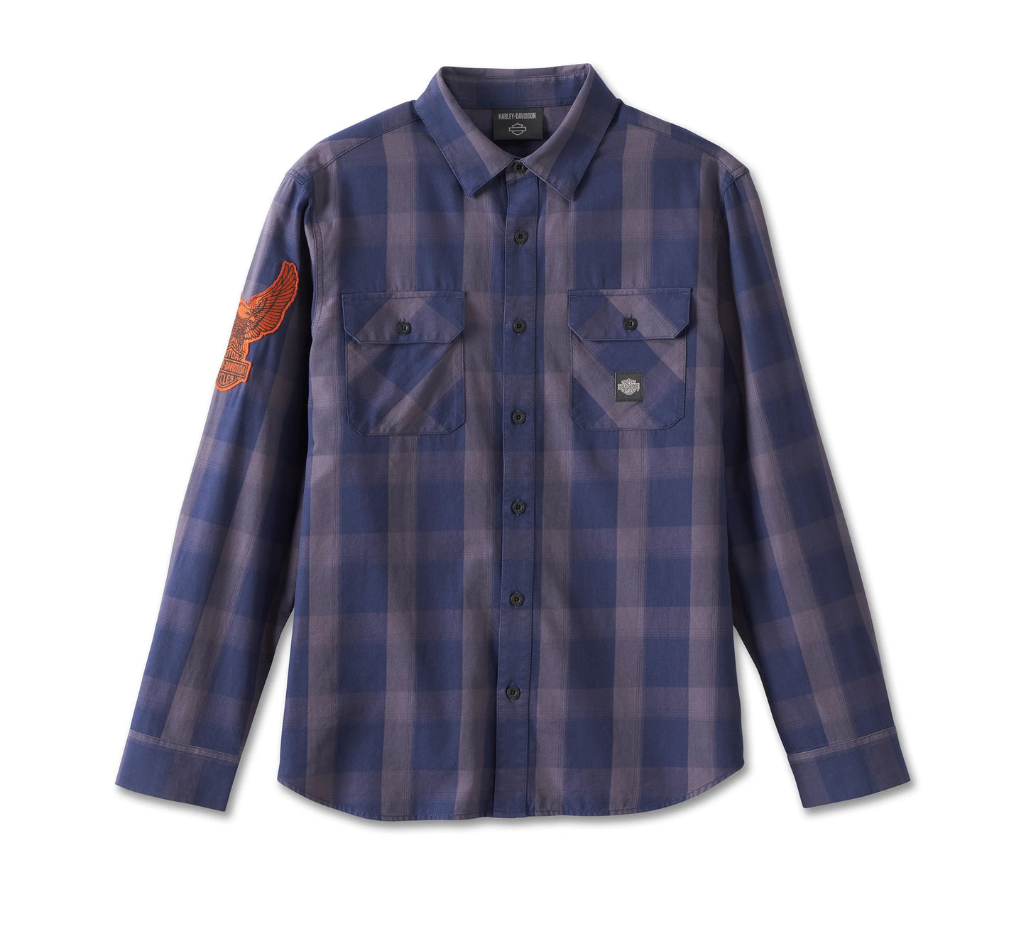 Harley-Davidson® Men's Motorbreath Long Sleeve Shirt - Blue Plaid
