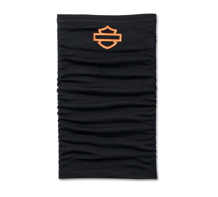 Bar & Shield Merino Neck Gaiter - Harley Black