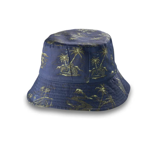 Harley-Davidson® Reversible Aloha Harley-Davidson Bucket Hat - Grape Leaf