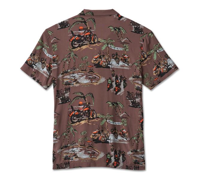 Harley-Davidson® Men's Daytona Aloha Shirt - Brown