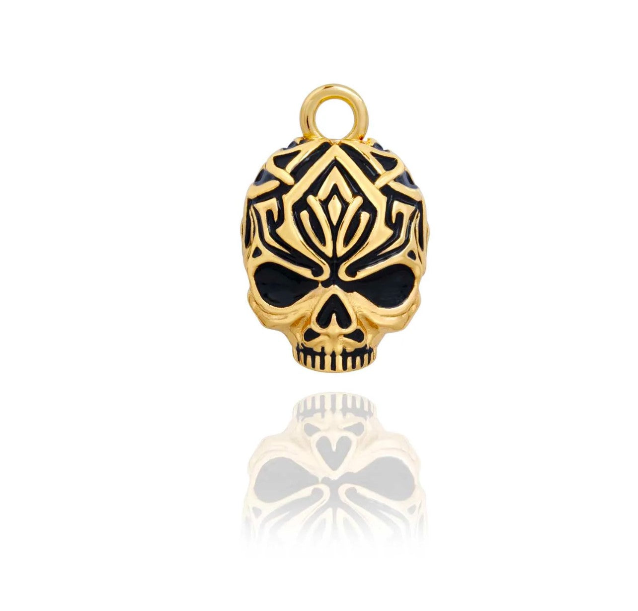 Tribal Skull Ride Bell - Gold