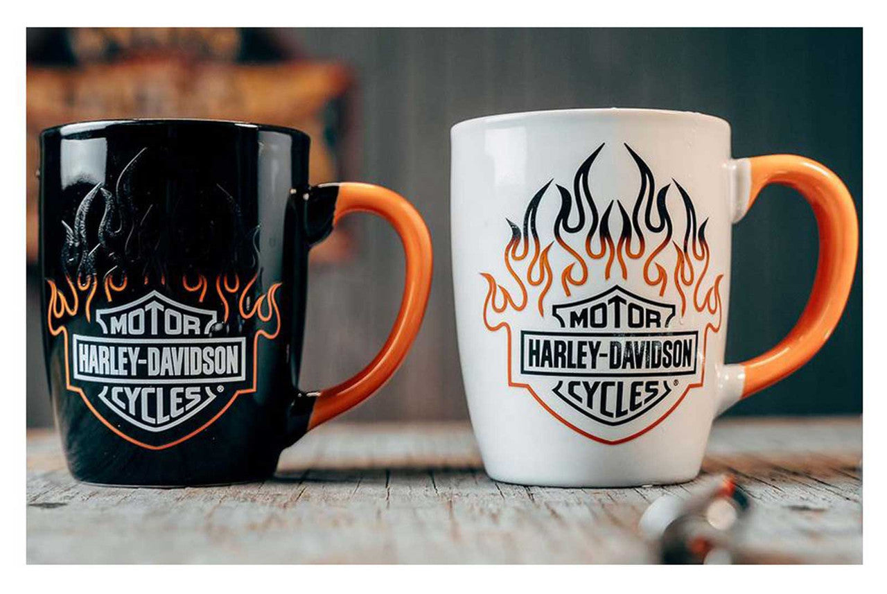 Harley-Davidson® Colour Changing Flames Ceramic Mug Set