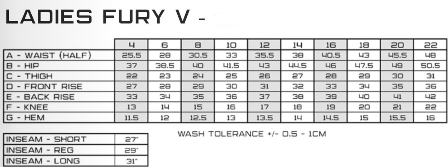 Bull-It Ladies Fury V Regular Black Riding Jeans