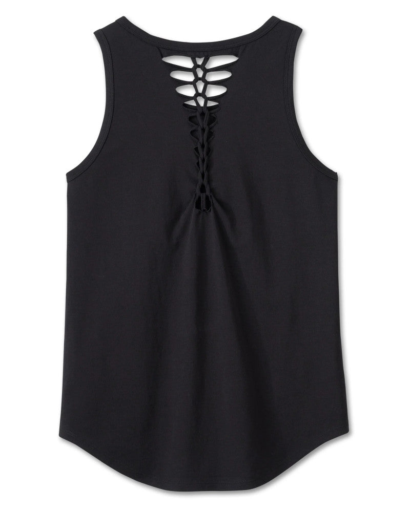 Harley-Davidson® Women's American Traditional Rip & Repair Tank - Black