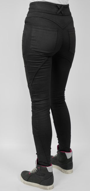 Bull-It Ladies Fury X Wet / Leather Look Black Riding Jeggings