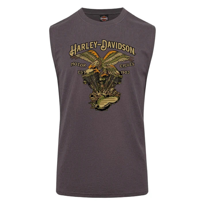Harley-Davidson® Men's Valour Charcoal Muscle Tee