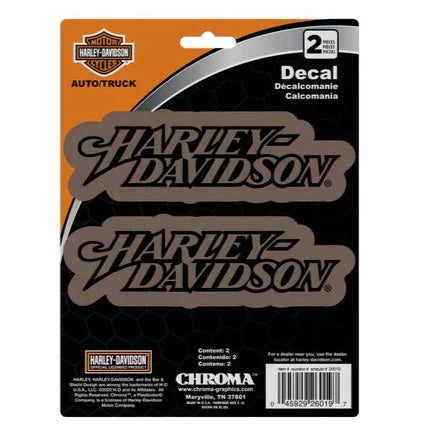 Harley-Davidson® Shiny Bronze Iconic Text 6"x8" Decal