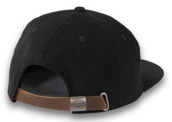 Harley-Davidson® Men's Stacked Bar & Shield 5-Panel Baseball Cap – Black