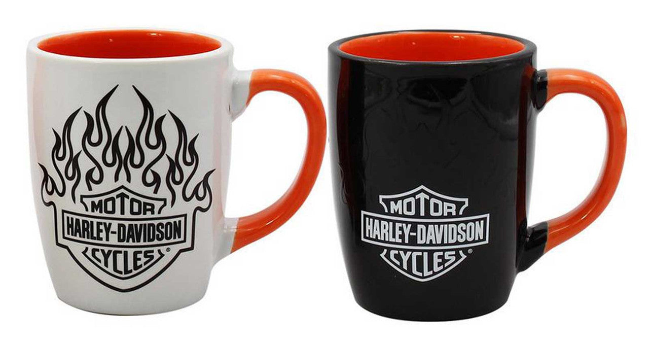 Harley-Davidson® Colour Changing Flames Ceramic Mug Set