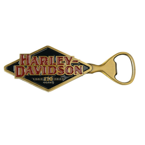 Harley-Davidson® 120th Anniversary Logo Zinc Cast Bottle Opener, Limited Edition
