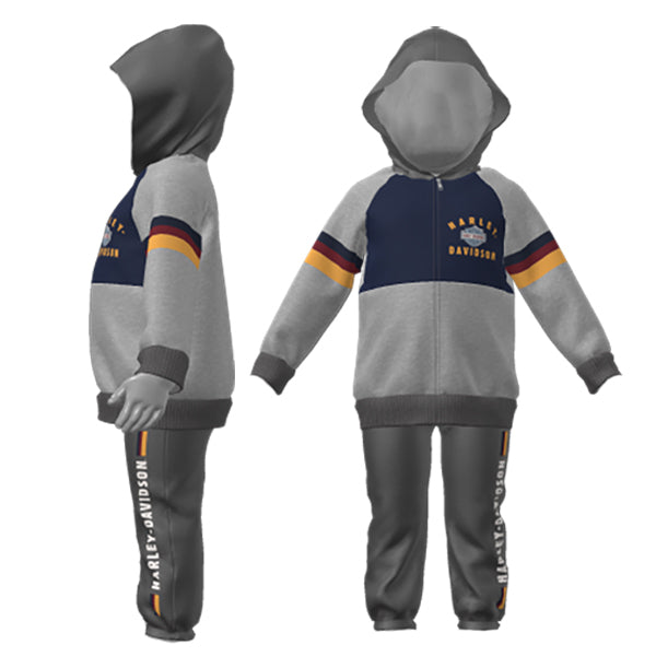 Harley-Davidson® Little Boys' 2-Piece Toddler Fleece Hooded Jogger Set