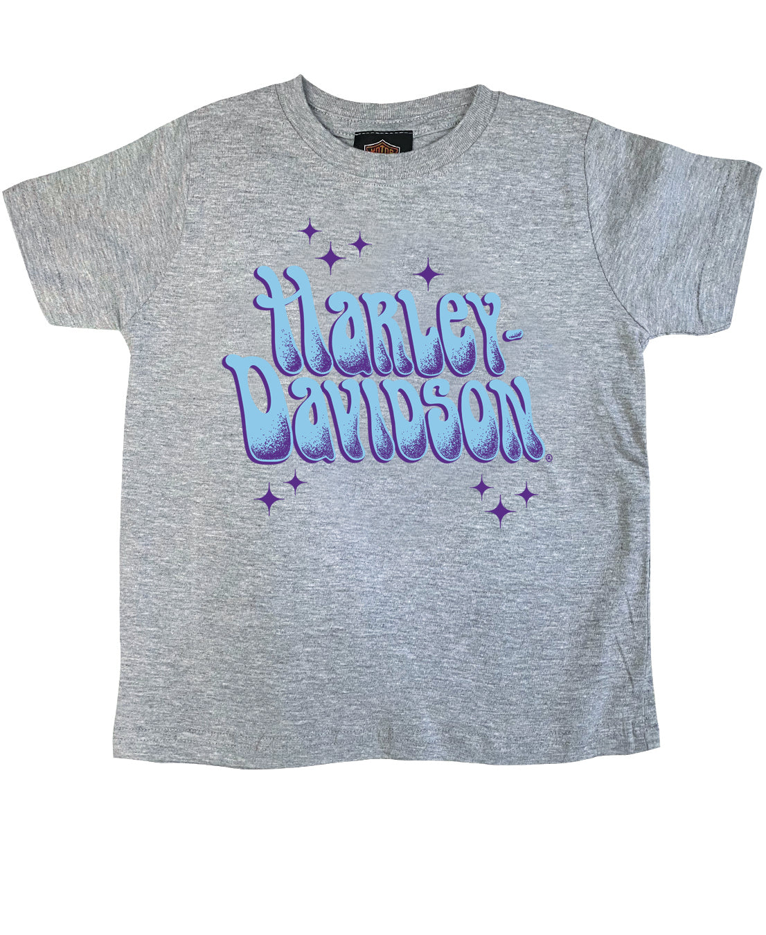 Harley-Davidson® Kids Starry Retro Short Sleeve Tee - Grey