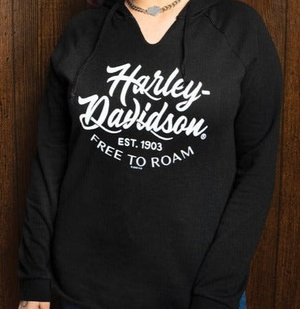 Harley-Davidson® Women's Slogan Hoodie - Black