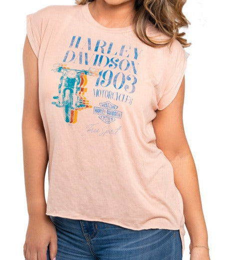 Harley-Davidson® Women's Repetition Short Sleeve Tee - Sand Dune