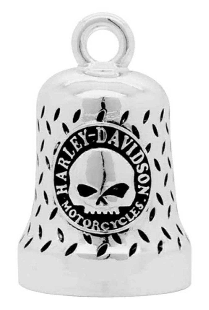 Harley-Davidson® Willie G™ Skull Diamond Plated Ride Bell - Chrome Finish