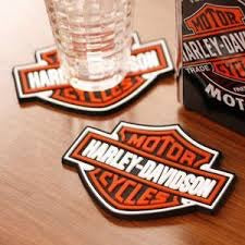 Harley-Davidson® Bar & Shield Rubber Coaster Set of 4