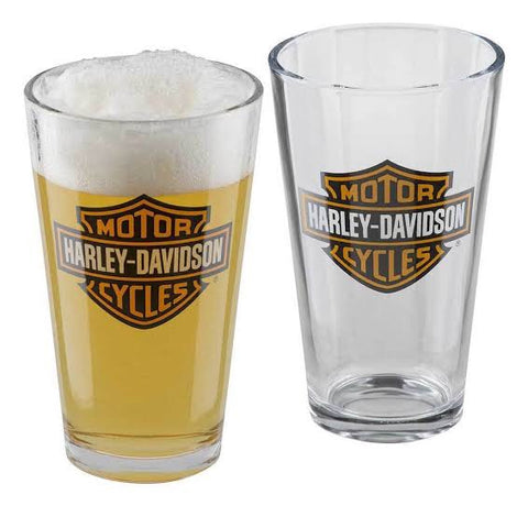 Harley-Davidson® Core Bar & Shield Logo Pint Glass Set