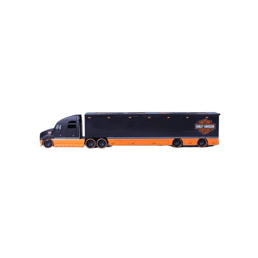Harley Davidson 1:64 Custom Hauler - Black/Orange