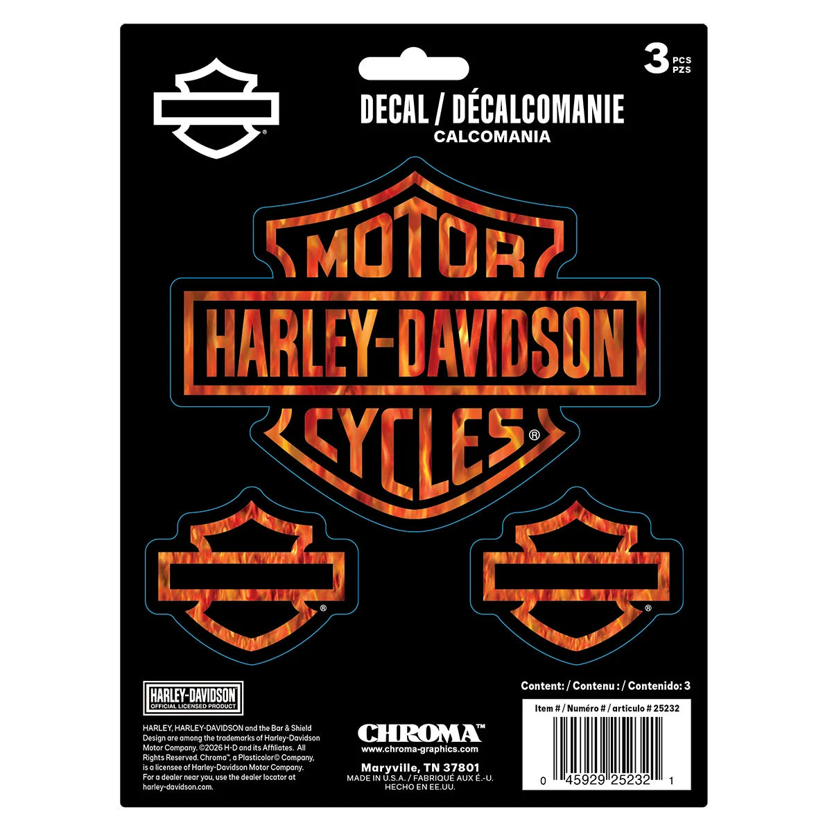 Harley-Davidson® B&S Flames 6'x8'Decal