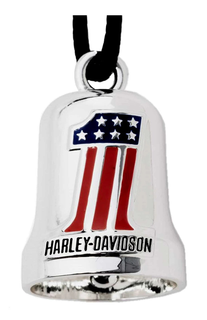 Harley-Davidson® H-D Red White Blue #1 Racing Logo Ride Bell