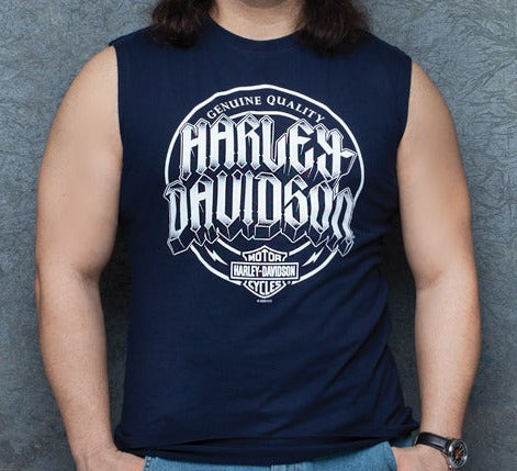 Harley-Davidson® Men's Valor Muscle Tee - Navy