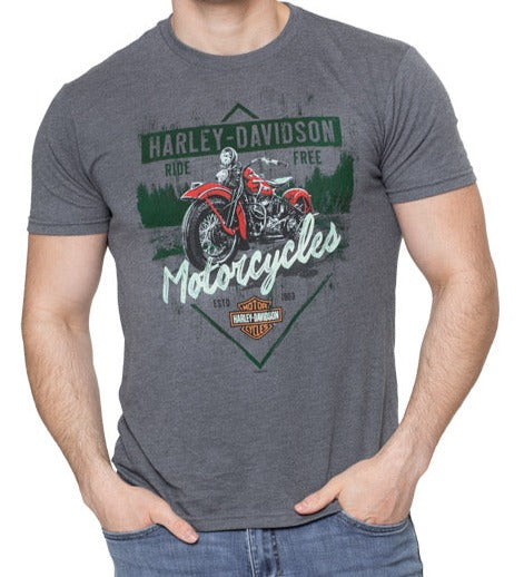 Harley-Davidson®  Men's With Style Short Sleeve Tee - Vintage Heavy-Metal Grey