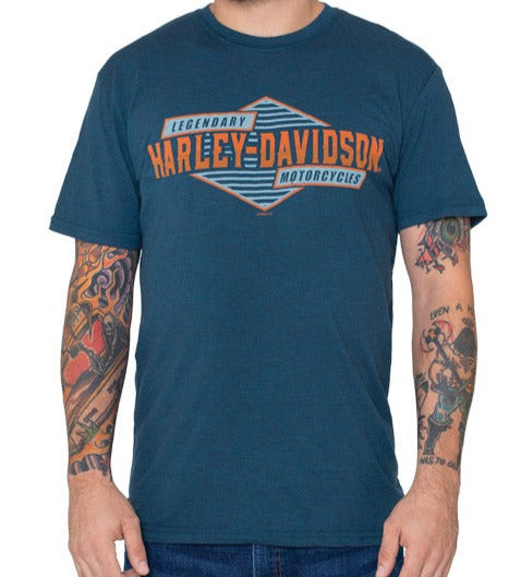 Harley-Davidson® Men's Raided Short Sleeve Tee - Blue