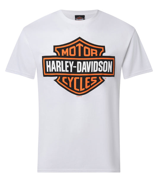 Harley Davidson® Elongated Tee White / Orange