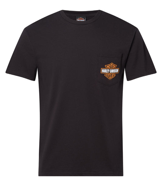 Harley Davidson® B&S Black Pocket Tee
