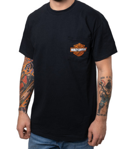 Men's Bar& Shield Short Sleeve Shirt with Pocket