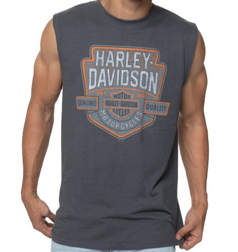 Harley-Davidson® Men's Terrace Muscle Tee - Charcoal
