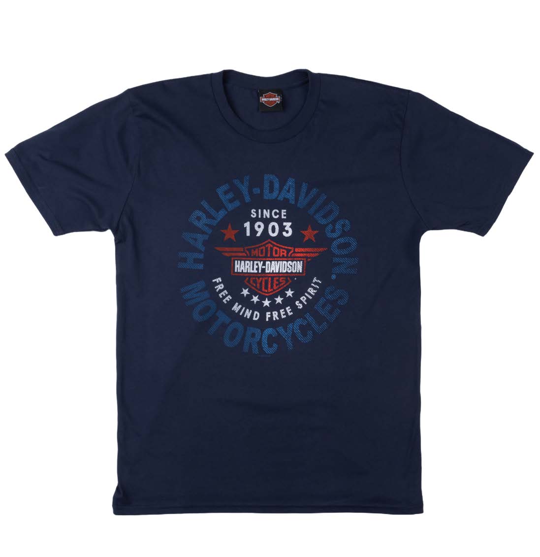 Harley-Davidson® Men's Emotion Short Sleeve Tee- Navy Blue