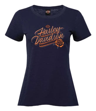 Harley-Davidson® Women's RoseBud Indigo Tee