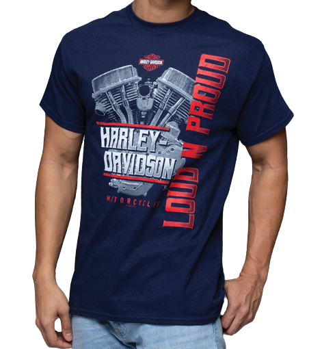 Harley-Davidson® Men's Pans Short Sleeve Tee - Navy