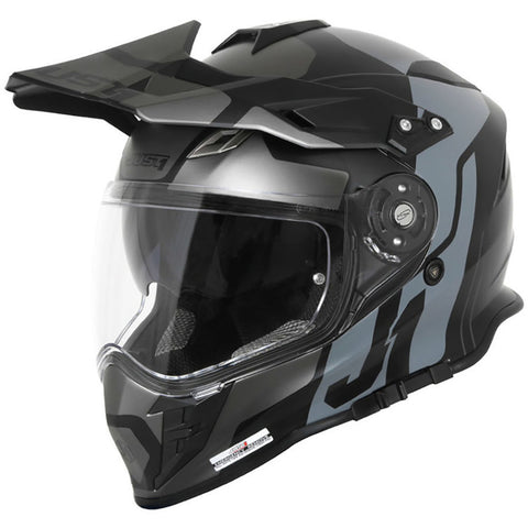 JUST1 J34 Pro Tour Adventure Helmet - Titanium / Black