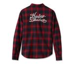 Harley-Davidson® Women's Old American Retro Long Sleeve Flannel Shirt - Chili Pepper