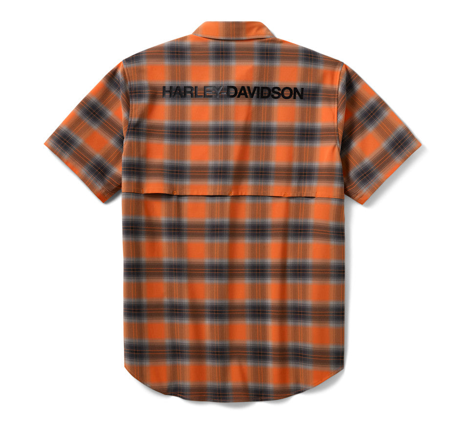 Harley-Davidson® Men's H-D® TECH Vented Stretch Comfort Plaid Shirt
