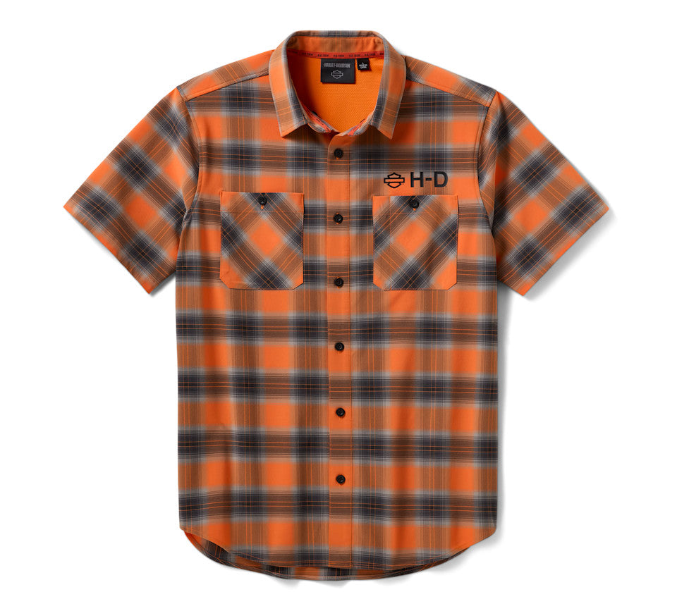 Harley-Davidson® Men's H-D® TECH Vented Stretch Comfort Plaid Shirt