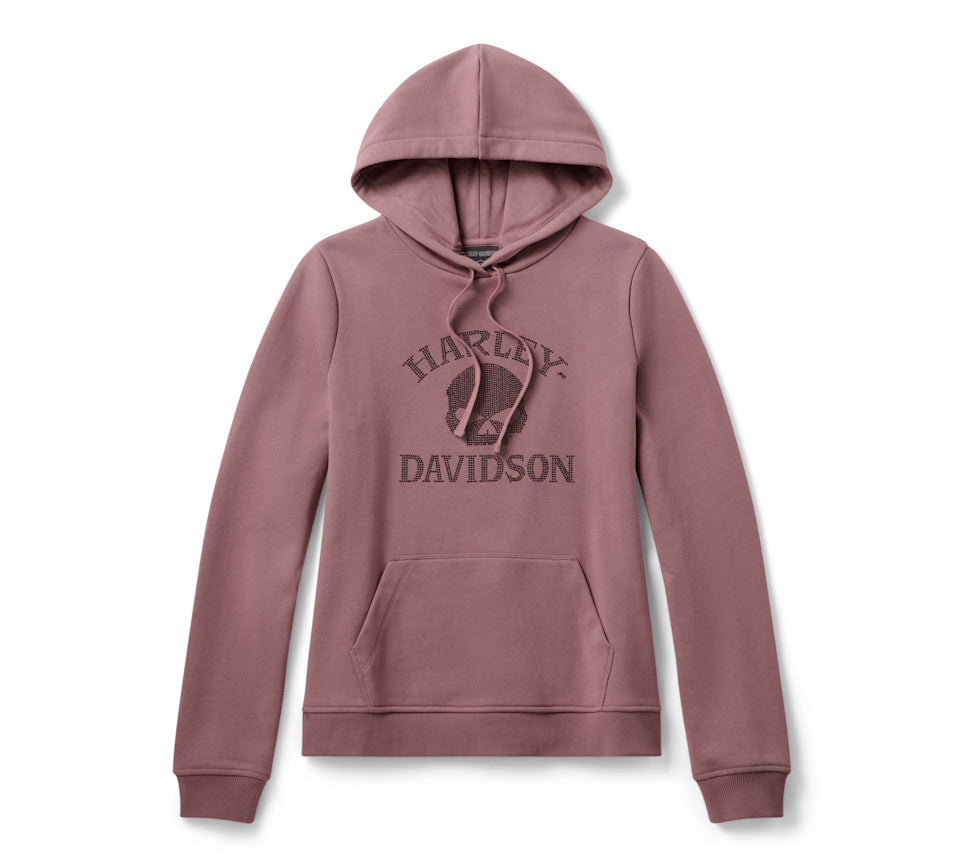 Harley-Davidson® Women's Willie G Skull Bling PO Hoodie Nostalgia Rose